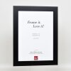 Efekt rama z litego drewna profil 30 czarny 61x91,5 cm szkło przezroczyste
