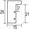 Efekt Drewniana rama Profil 35 czarny 7x10 cm Szkło muzealne