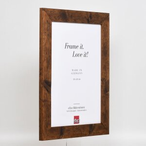 Efekt drewniana rama 2400 brąz 70x100 cm zwykłe szkło