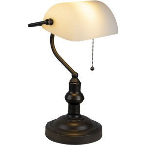 Lampa biurkowa biała Ø 27x40 cm E27-max 1x60W...