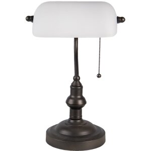 Lampa biurkowa biała Ø 27x40 cm E27-max 1x60W 5LL-5125W