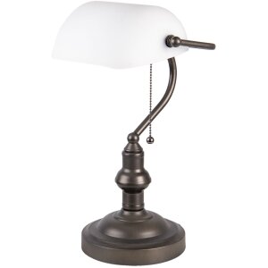 Lampa biurkowa biała Ø 27x40 cm E27-max 1x60W 5LL-5125W