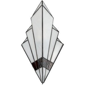 Lampa ścienna Tiffany biała 23x13x43 cm E27-max 1x40W...