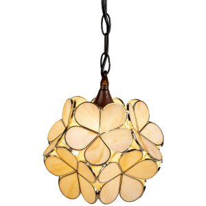 Lampa wisząca Tiffany kremowa Ø 25x91 cm E14-max...