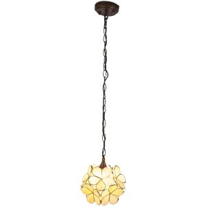 Lampa wisząca Tiffany kremowa Ø 25x91 cm E14-max...