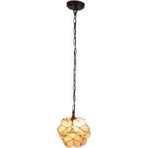 Lampa wisząca Tiffany różowa Ø 25x90 cm...