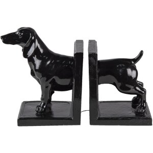 Clayre & Eef 6PR4623 Bookends Set of 2 Dog 25x9x15 cm...