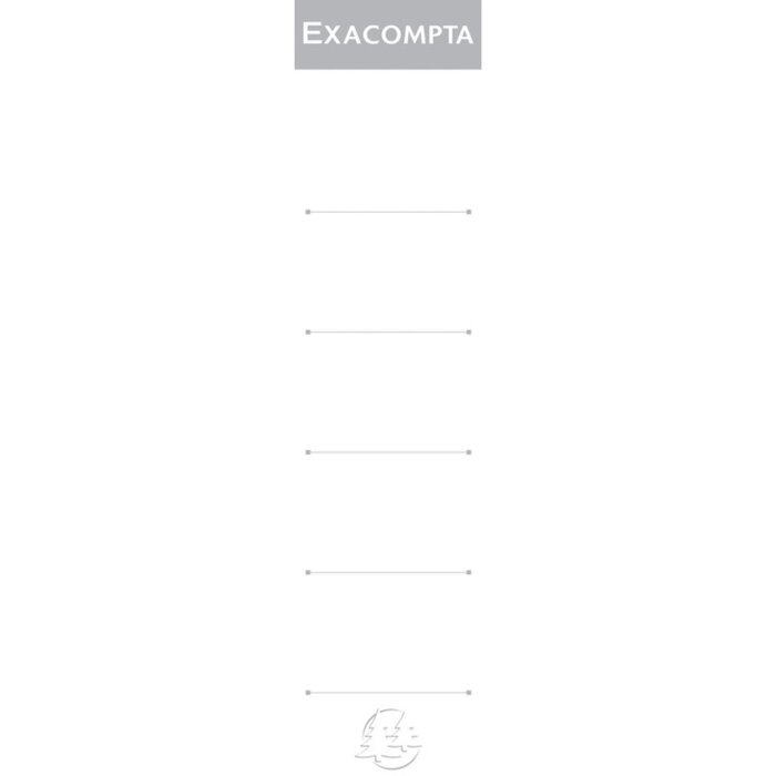 Exacompta 10 Spine Labels for Binders with 50mm Spine - White