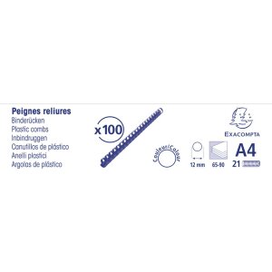 Exacompta Box 100 Spiral 12 mm PVC do bindowania DIN A4...