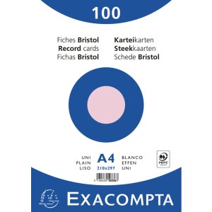 Exacompta Index Cards blank DIN A4 100 sztuk shrink...