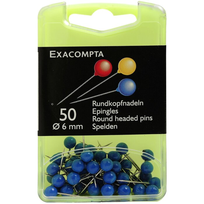 Exacompta Marking Pins round Ø6mm light blue 50 szt.