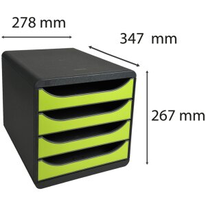 Exacompta szuflada Big Box 4 otwarte szuflady Iderama anyżowa zieleń