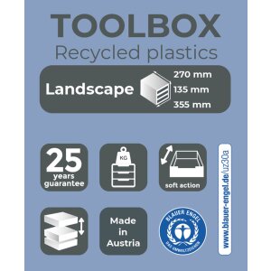 Exacompta 319714D TOOLBOX Moduł do przechowywania z 4 szufladami Czarny błyszczący