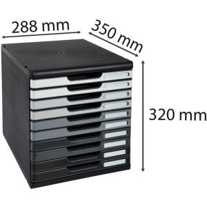 Exacompta szuflada MODULO A4 10 szuflad szary