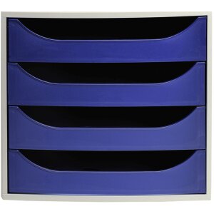 Exacompta ECOBOX szuflada z 4 szufladami midnight blue...