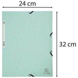 Exacompta 55533E Folder Aquarel A4 pastelowa zieleń płyta wiórowa 400g/m²