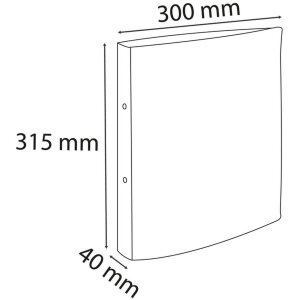 Segregator Exacompta A4 2 ringi w kształcie litery D 25 mm Aquarel - żółty cytrusowy