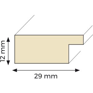 Ceanothe Drewniana rama Karma 30x30 cm Czarna z Passepartout