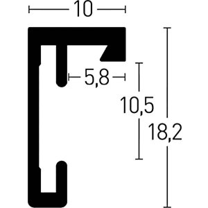 Nielsen Fire Protection Frame C2 Structure Black Matt 30x42 cm