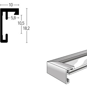 Nielsen Fire Protection Frame C2 Structure Silver Matt 42x60 cm