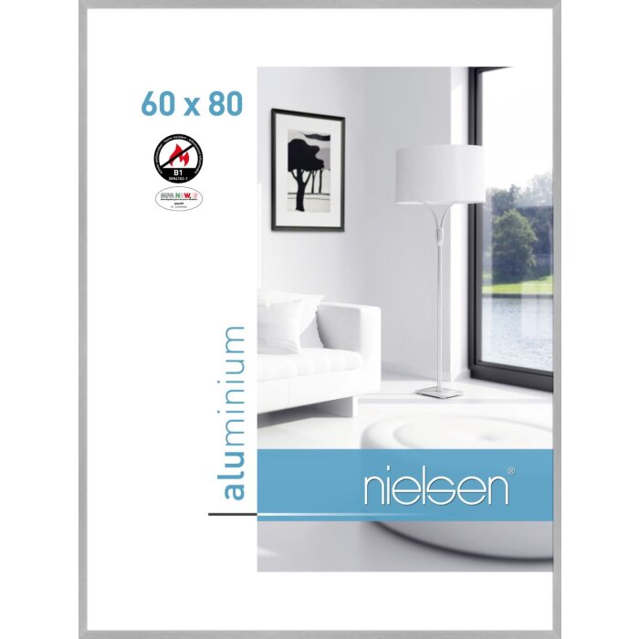 Nielsen Fire Protection Frame C2 Structure Silver Matt 60x80 cm