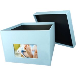 HNFD XL Photo Box Kandra 700 zdjęć 15x20 cm aqua ribbed