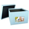 HNFD XL Photo Box Kandra 700 zdjęć 15x20 cm aqua ribbed