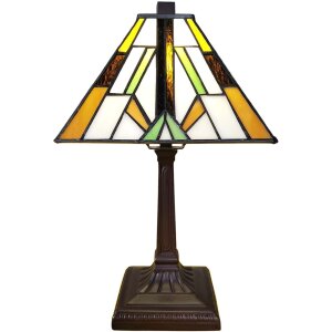 LumiLamp 5LL-6109 Lampa stołowa Tiffany 20x20x34 cm...