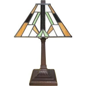 LumiLamp 5LL-6109 Lampa stołowa Tiffany 20x20x34 cm E14-max 1x25W brązowy