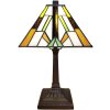 LumiLamp 5LL-6109 Lampa stołowa Tiffany 20x20x34 cm E14-max 1x25W brązowy