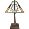 LumiLamp 5LL-6109 Lampa stołowa Tiffany 20x20x34 cm E14-max 1x25W brązowy