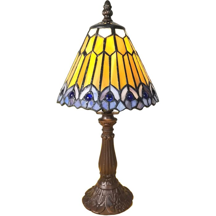 LumiLamp 5LL-6110 Lampa stołowa Tiffany Ø 20x34 cm E14-max 1x25W Brązowy