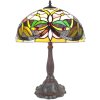 LumiLamp 5LL-6126 Lampa stołowa Tiffany Ø 41x58 cm E27-max 2x60W Beżowe kwiaty