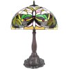 LumiLamp 5LL-6126 Lampa stołowa Tiffany Ø 41x58 cm E27-max 2x60W Beżowe kwiaty