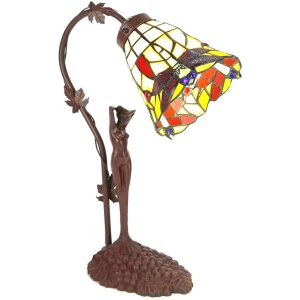 LumiLamp 5LL-6132 Lampa stołowa Tiffany 15x9x21 cm...