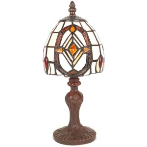 LumiLamp 5LL-6138 Lampa stołowa Tiffany 13x29 cm E14-max...