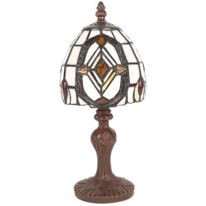 LumiLamp 5LL-6138 Lampa stołowa Tiffany 13x29 cm E14-max...