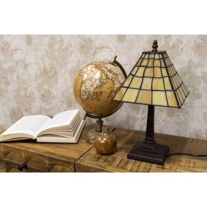 LumiLamp 5LL-6140 Lampa stołowa Tiffany Ø 20x38 cm E14-max 1x40W Żółty