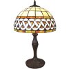 LumiLamp 5LL-6153 Lampa stołowa Tiffany Ø 31x43 cm E27-max 1x40W Biały