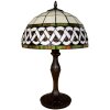 LumiLamp 5LL-6153 Lampa stołowa Tiffany Ø 31x43 cm E27-max 1x40W Biały