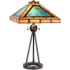 LumiLamp 5LL-6164 Lampa stołowa Tiffany 61x61x73 cm E27-max 2x60W zielony, brązowy