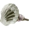 Clayre & Eef 64863 Zestaw 4 gałek do drzwi Shell Transparent 4x4x3 cm