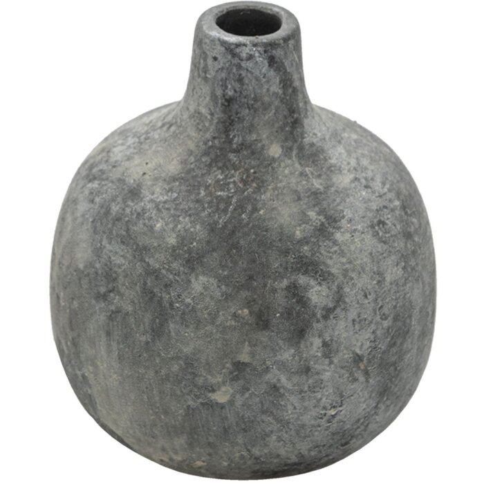 Clayre & Eef 6CE1319 Deco Vase Grey Ø 9x9 cm