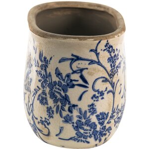 Clayre & Eef 6CE1398L Indoor Flowerpot Blue, White 22x12x13 cm