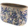 Clayre & Eef 6CE1398L Indoor Flowerpot Blue, White 22x12x13 cm