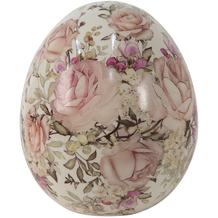 Clayre & Eef 6CE1415L Deco Egg Pink Ø 14x16 cm