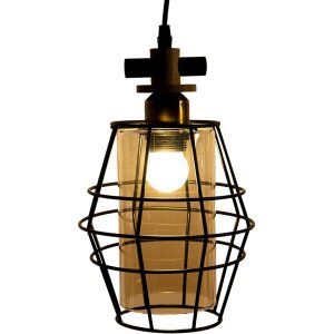 Clayre & Eef 6LMP755 Lampa wisząca czarna 18x18x31 cm...