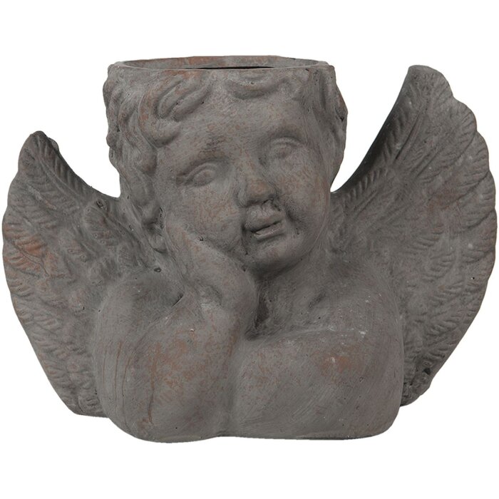 Clayre & Eef 6TE0401 Doniczka do wnętrz Angel Grey 30x13x20 cm