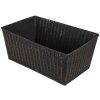 Clayre & Eef Zestaw 3 doniczek do wnętrz w kolorze czarnym 26x17x12 - 23x14x10 - 21x11x9 cm