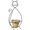 Clayre & Eef 6Y4705 Doniczka do wnętrz Cat Black 27x16x52 cm